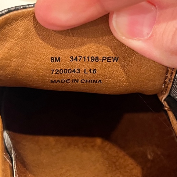 Frye Ivy Dark Pewter Textured Leather Slip-On Sneakers Size 8M - Picture 13 of 13